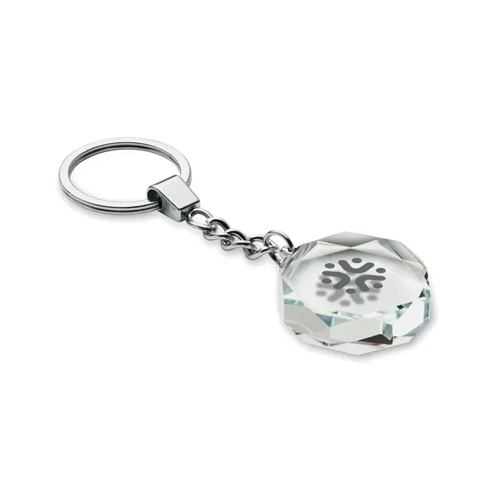 Glass round award key ring - MO2657 (MOCN#22)